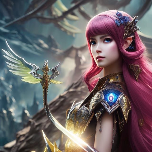 Crystalline Elf: A Digital Fantasy Art Masterpiece