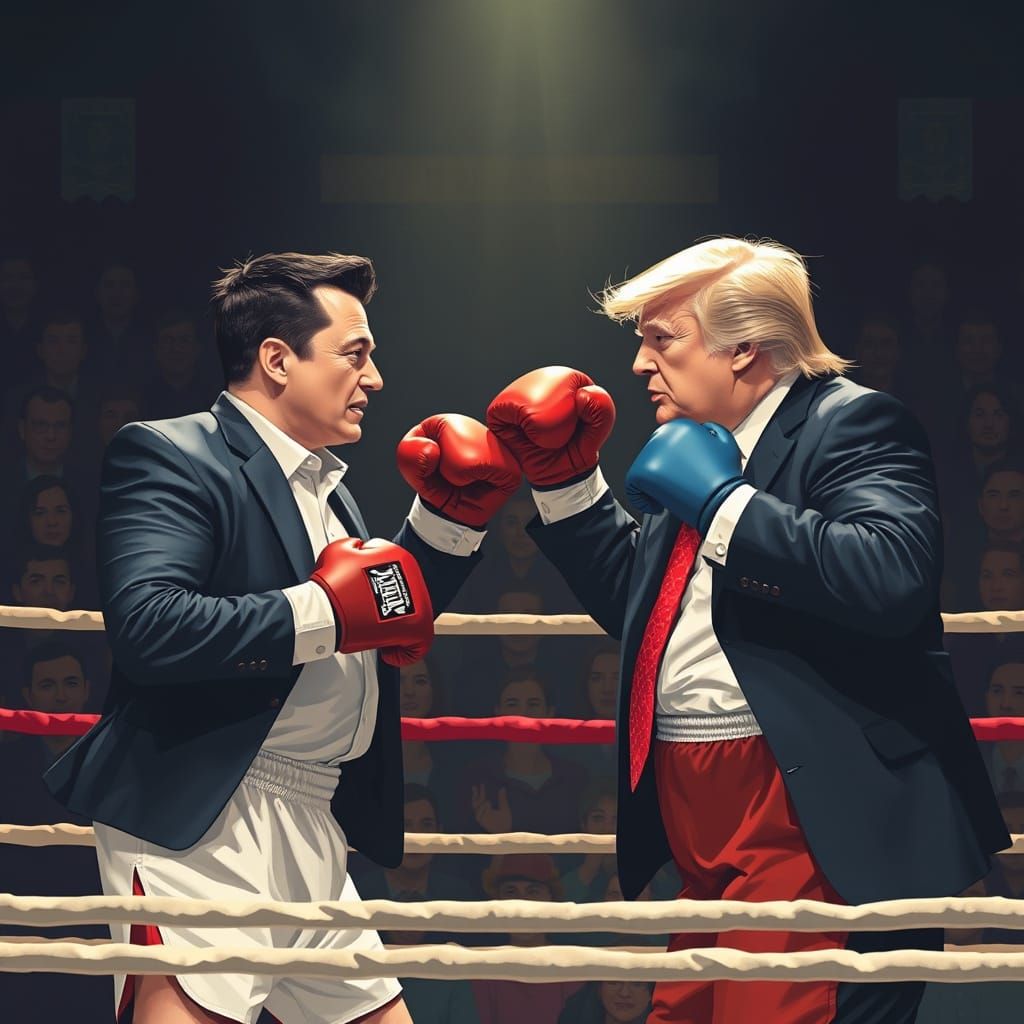 Musk vs Trump Boxing Match: A Sci-Fi Showdown