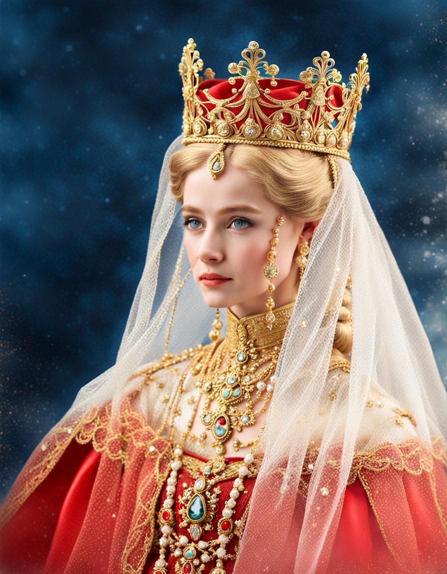 Tsarina with Golden Tiara in Resin Cast Style