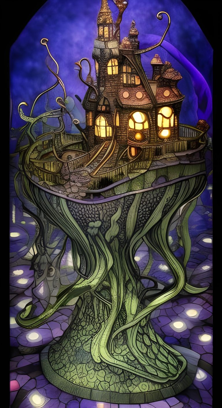 Lighthouse-Grabbing Sea Monster Table Lamp