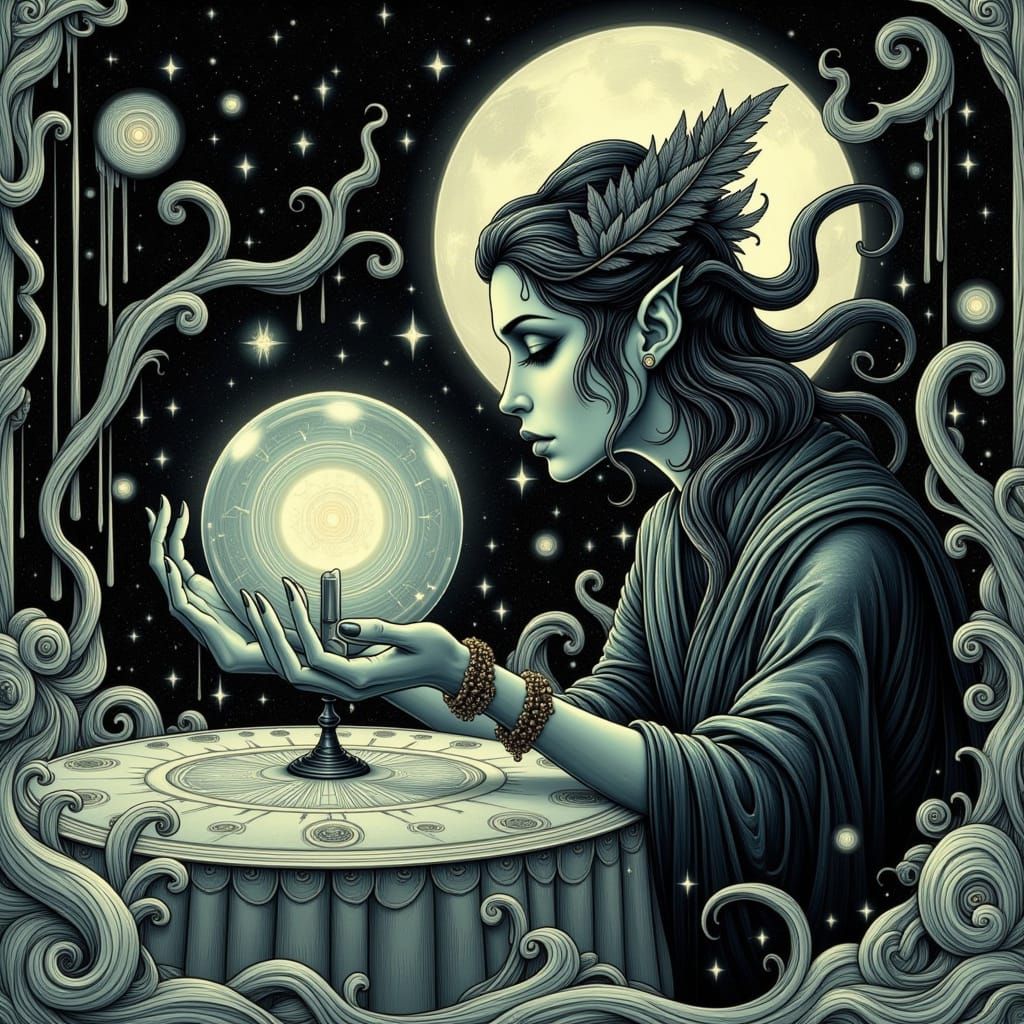 In style of Aubrey Beardsley