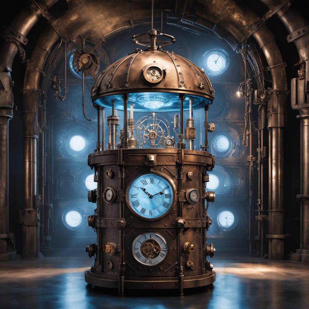 Steampunk Treasure Chest in Subterranean Vault