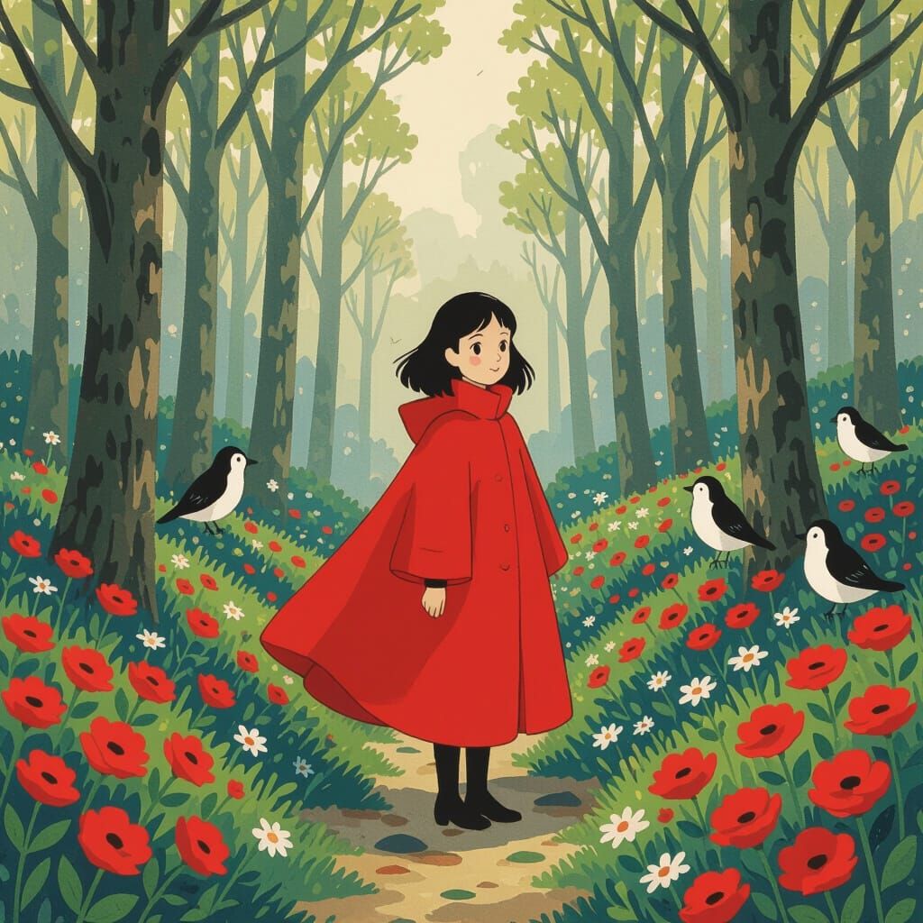 Lulu in a Colorless World: A Miyazaki-esque Vision