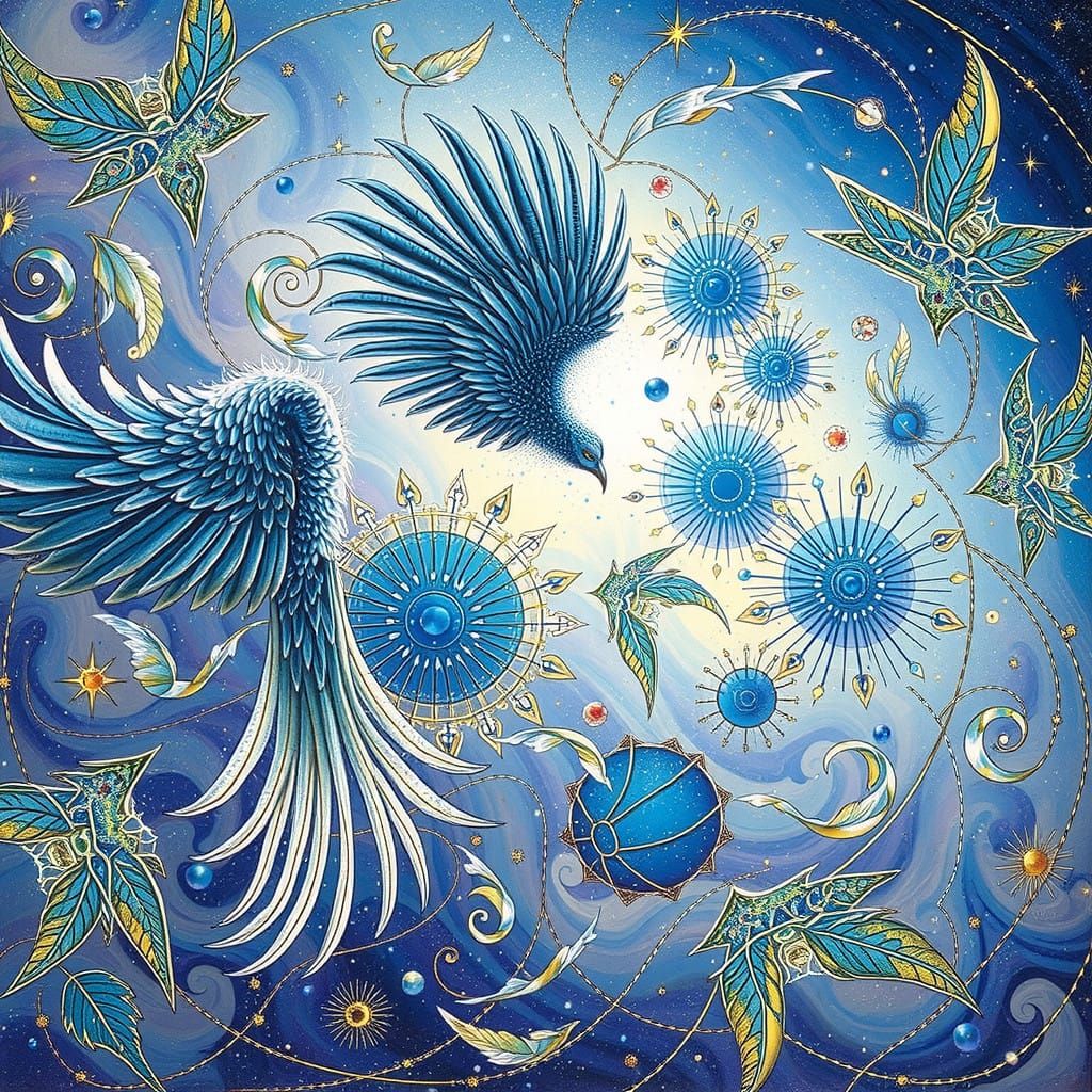 Ethereal Phoenix Wings Unfurl Boundless Potential