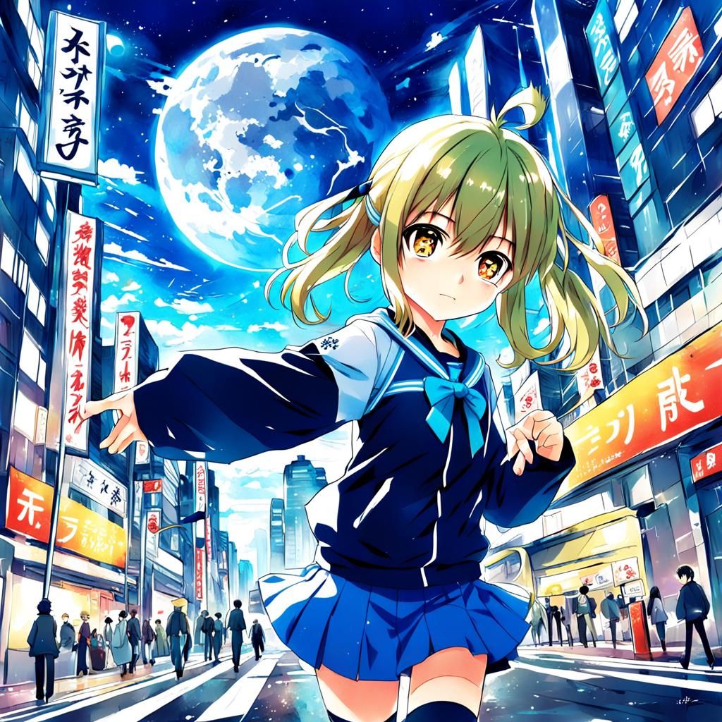 Classic Anime Key Visual Illustration