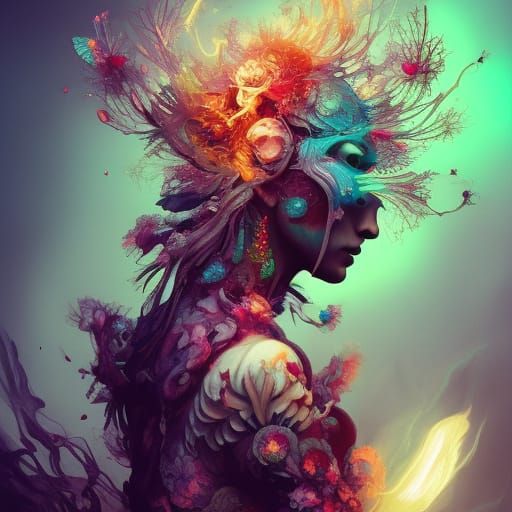 Dark Fantasy Warrior in Ornate Armor, Digital Illustration