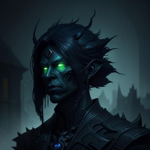 Invisible Mastermind in Dark Fantasy Cityscape