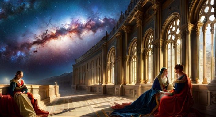 Hyperrealistic Cassiopeia Constellation Digital Art