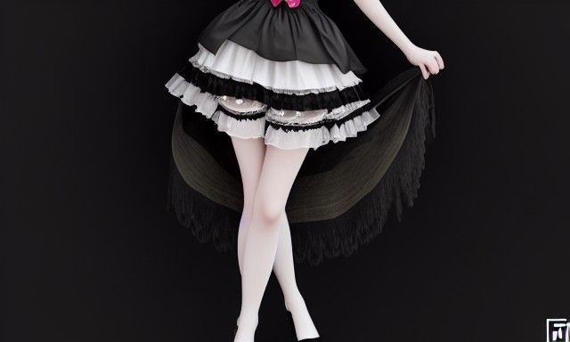 Anime Girl with Cat Ears in Fairycore Style