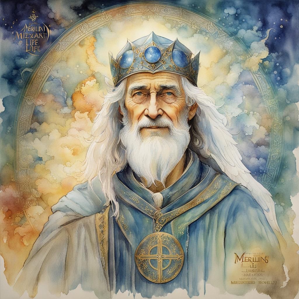 Merlin's Life: Spiritual Watercolor Movie Poster
