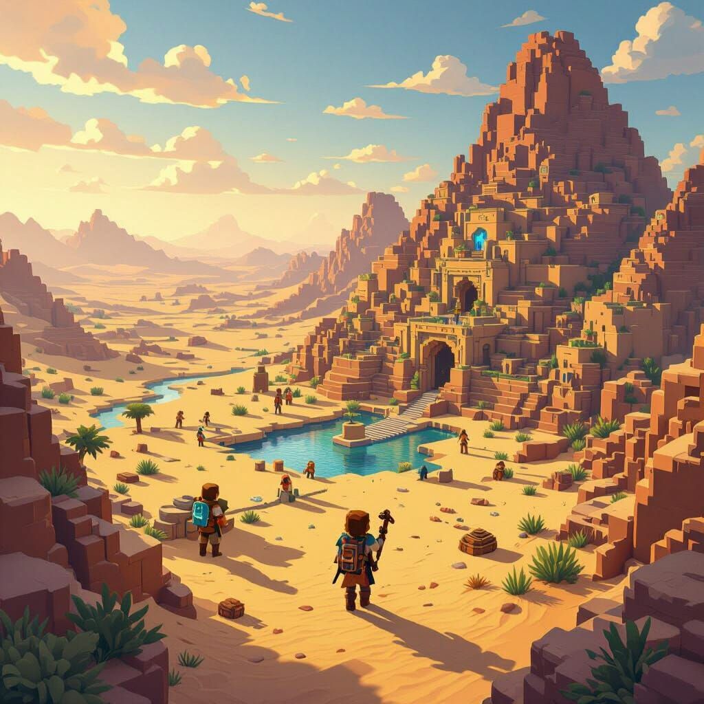 Minecraft Adventurer Uncovers Lost Desert Civilization