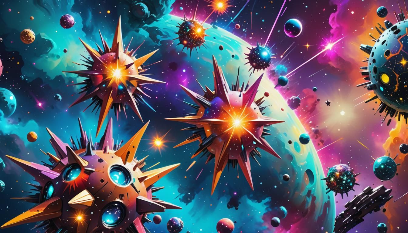 Vibrant Sci-Fi Star Cluster in 3D Digital Art