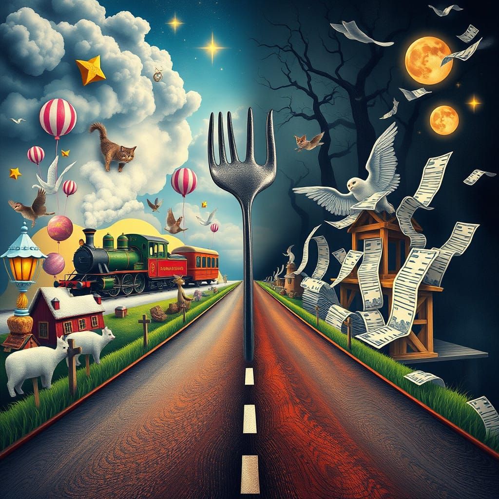 Contrasting Realms at the Fork in the Road