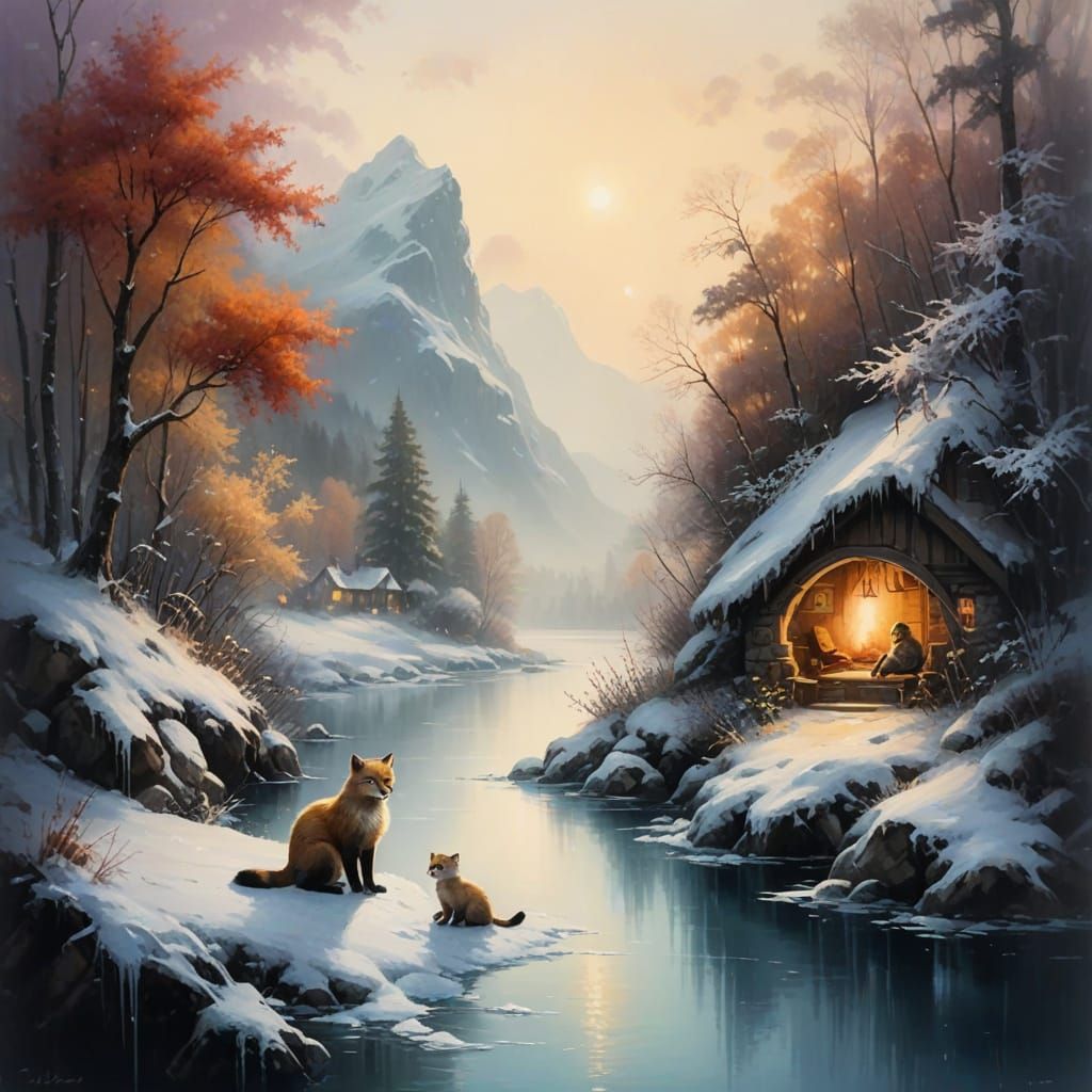 Cozy Winter Wonderland of a Marten Family