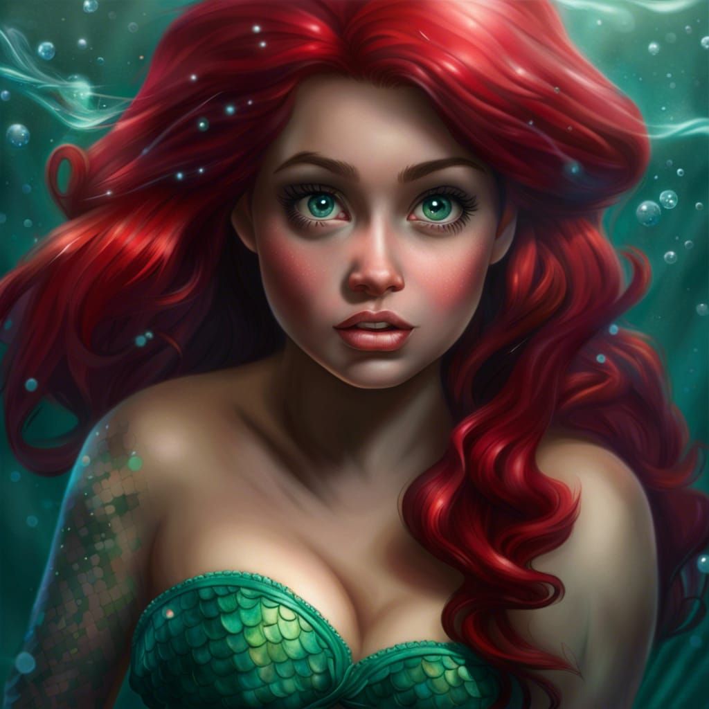 Hyper Realistic Risqué Ariel, The Little Mermaid