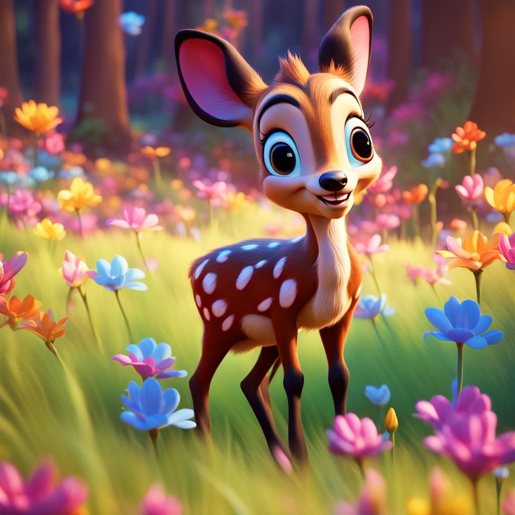 Bambi Reimagined as 3D Digital Art