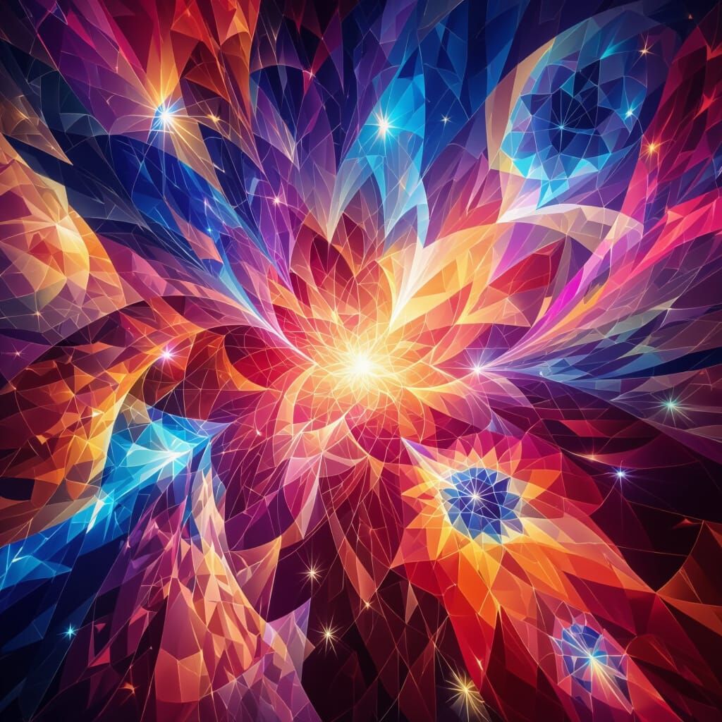 Surreal Kaleidoscope Tunnel Art