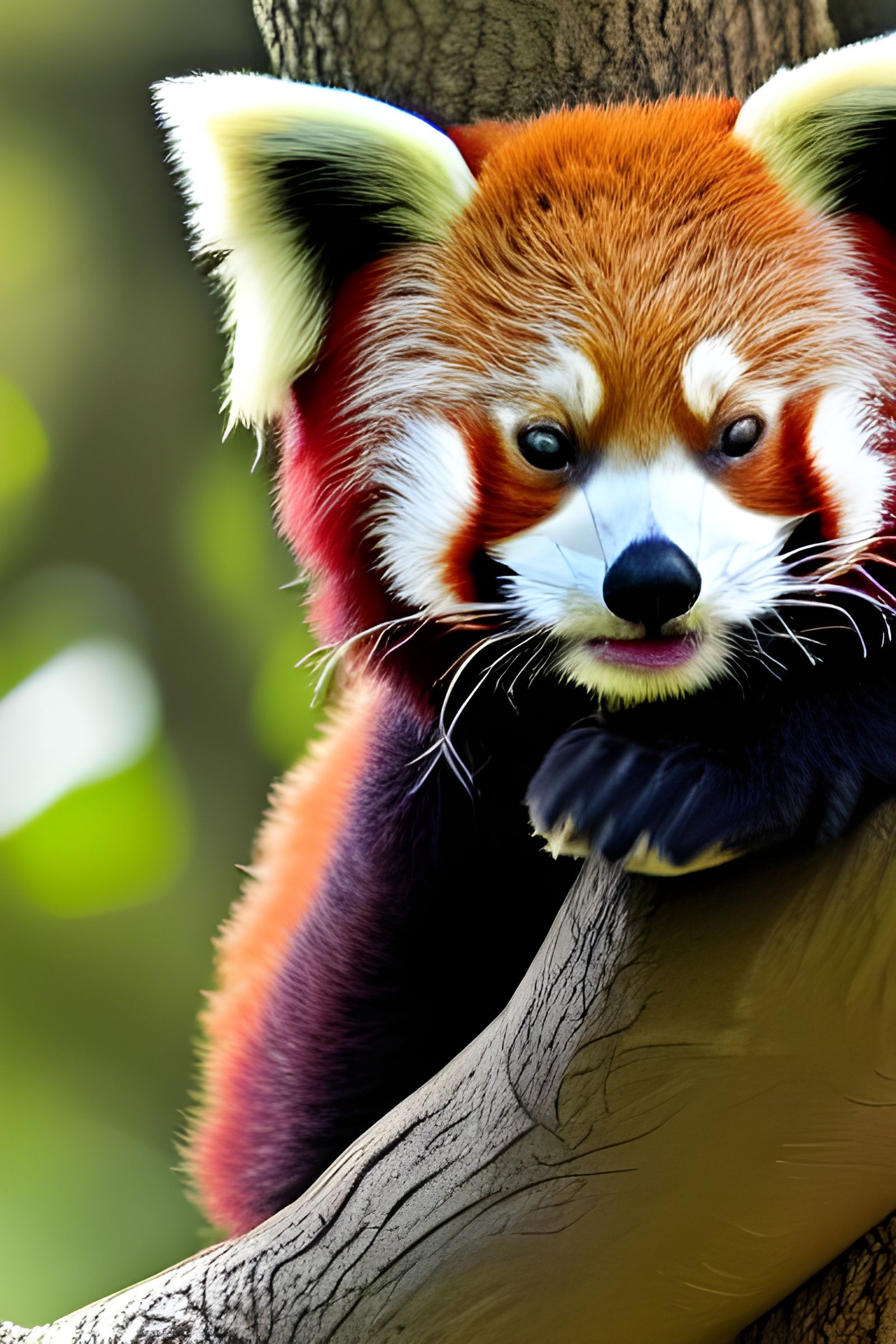 Red Panda Portrait in a Tree