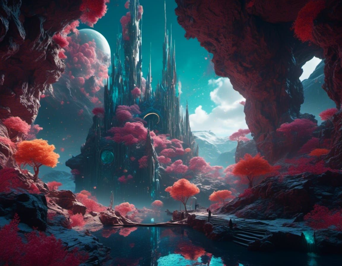 Fantastical Matte Painting with Intricate Details