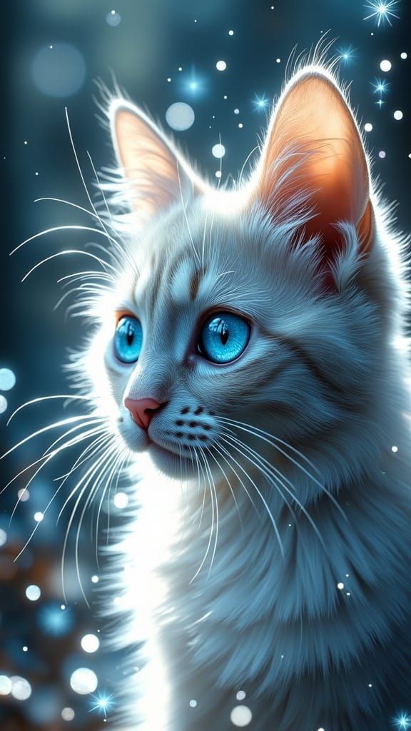 <lora:Exquisite Flux:1.0> Wallpaper cat digital art animal b...