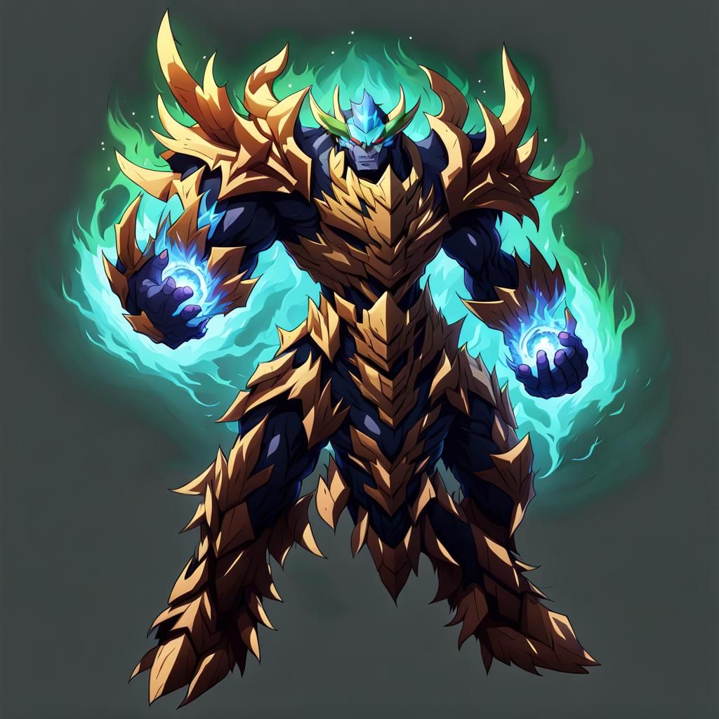 Anime Earth Elemental Overlord Portrait