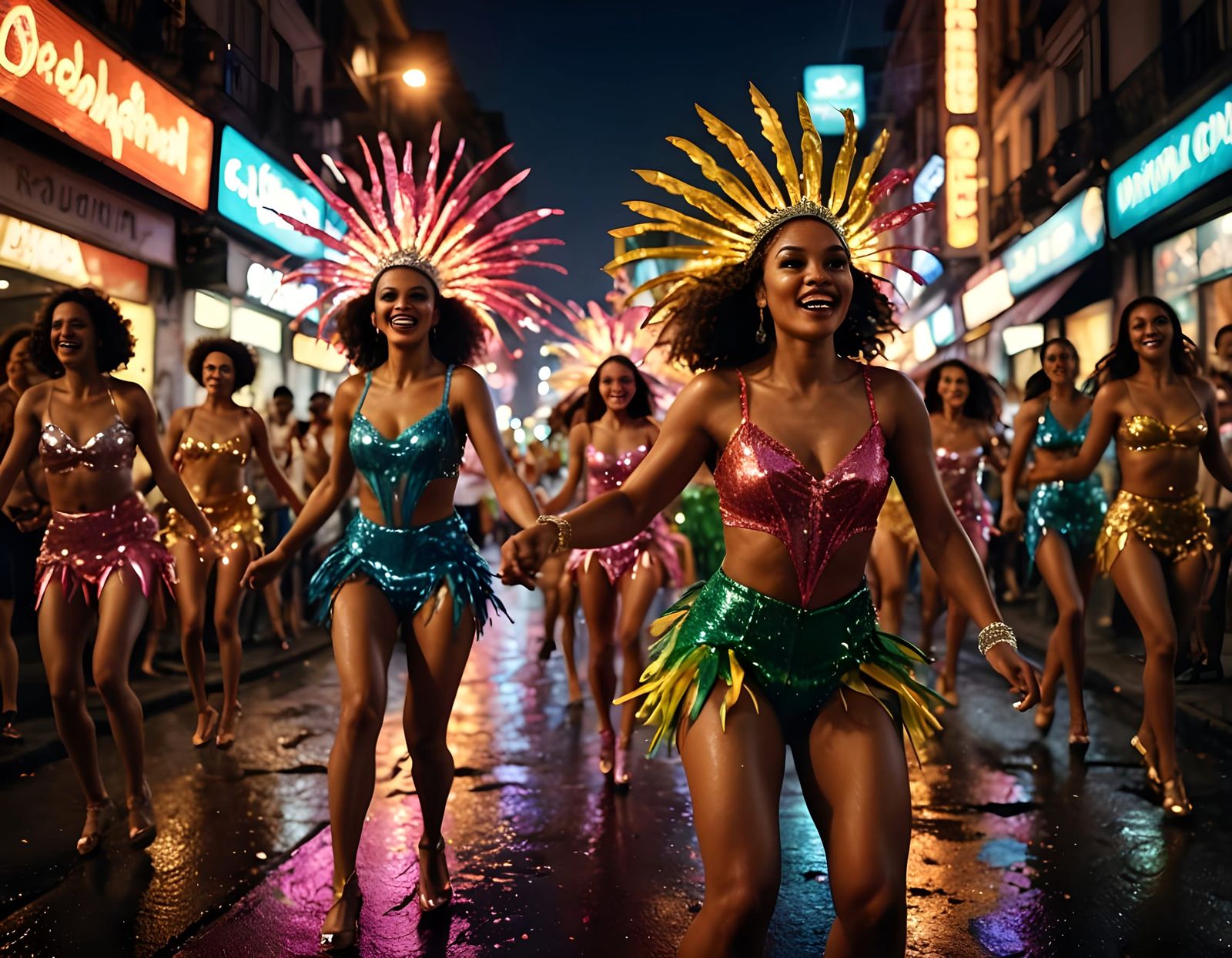 Brazilian Samba Dancers Enthrall at Rio Carnival