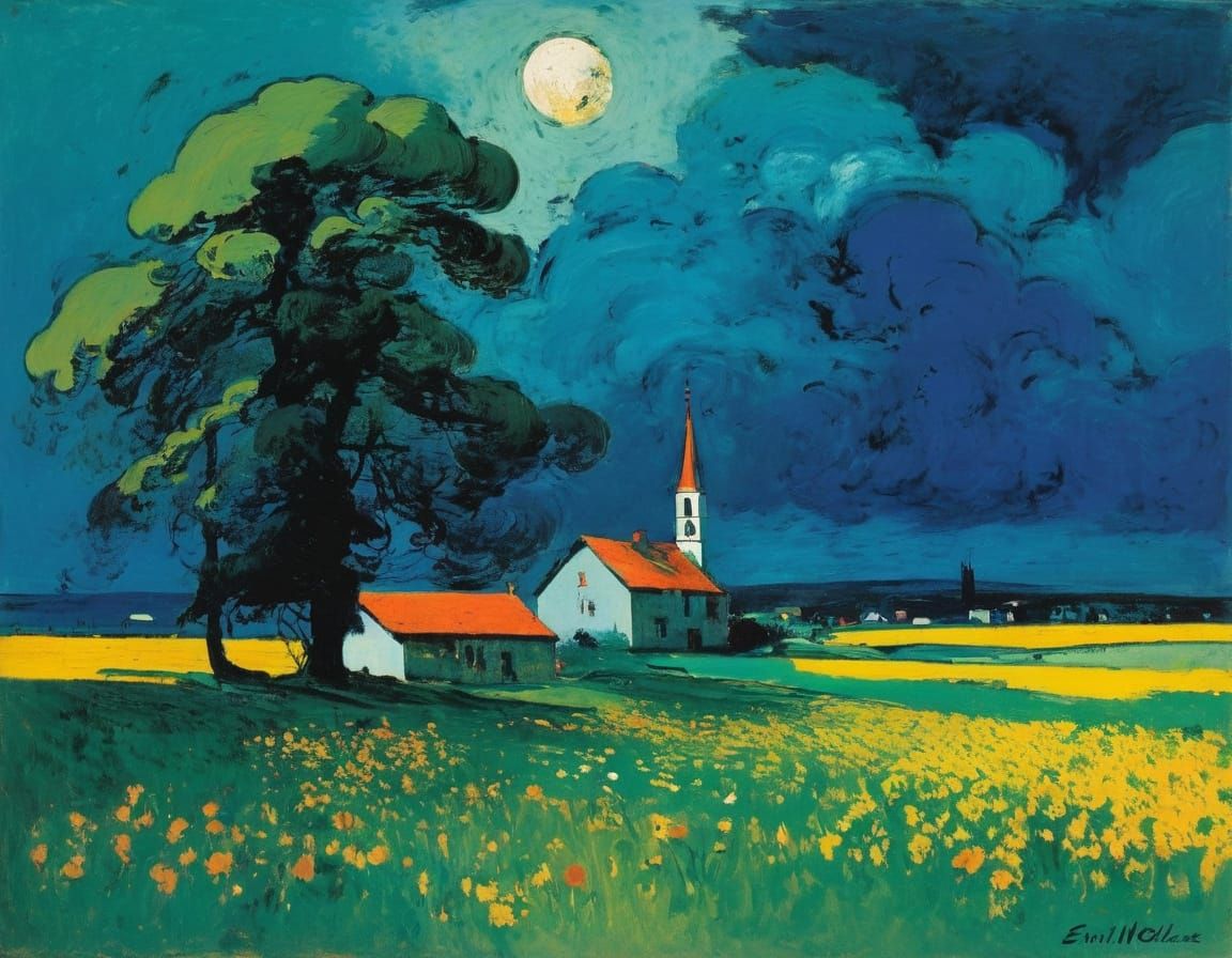 Expressionist Paintings in Vibrant Colors