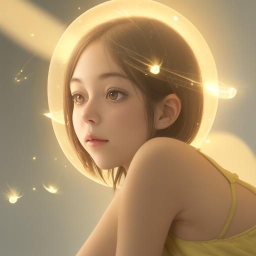 Fireflies in Glass Orb Emitting Light