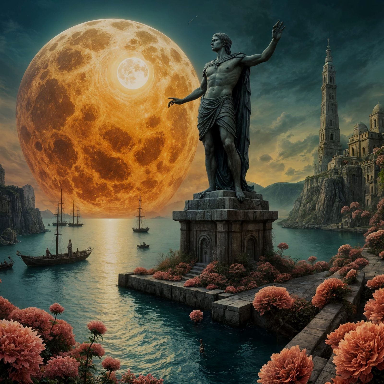 Colossus of Rhodes: Helios Statue by Mandrákion Port