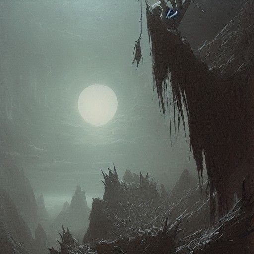 Horrific Skeleton in Valley of Death