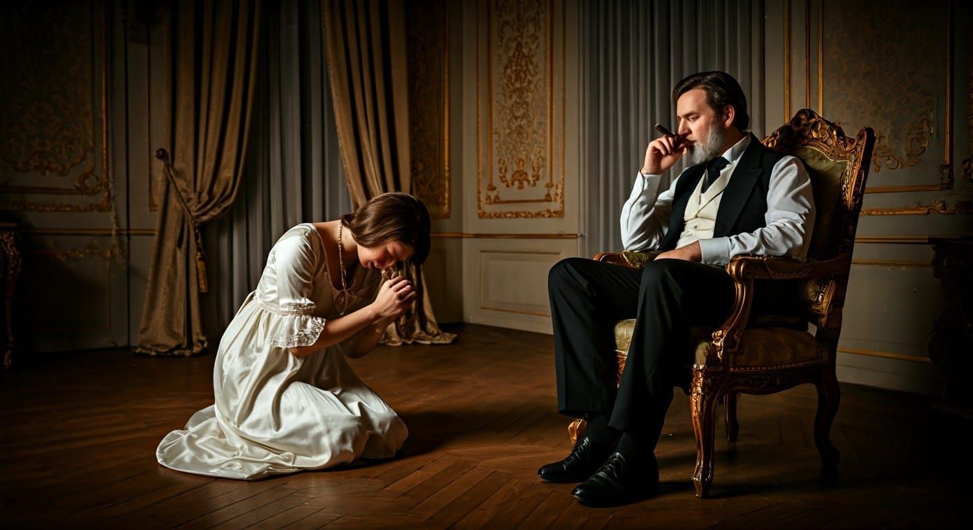 Vulnerable Beauty in Opulent Splendor