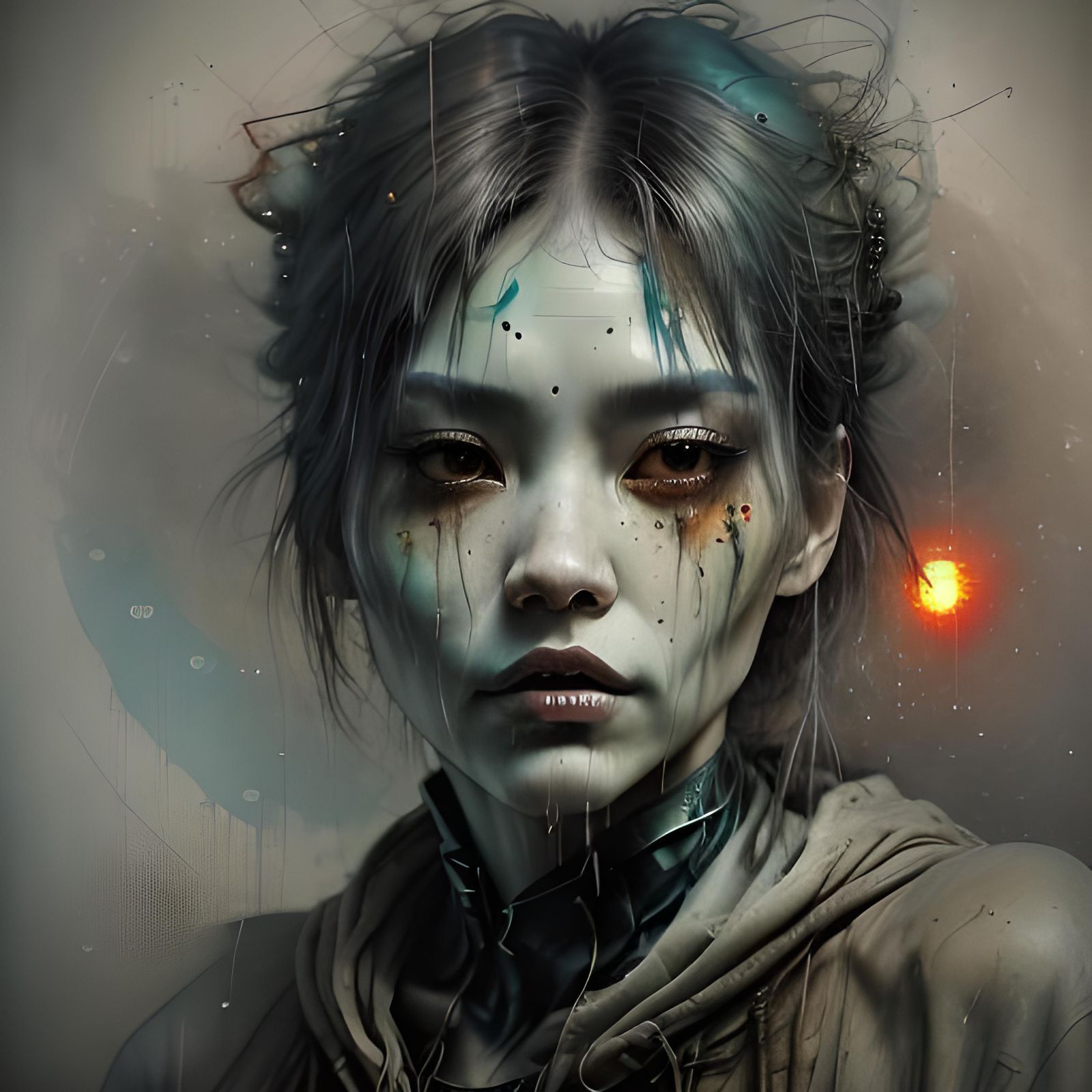 Techno Princess in Surreal Punk Space Art