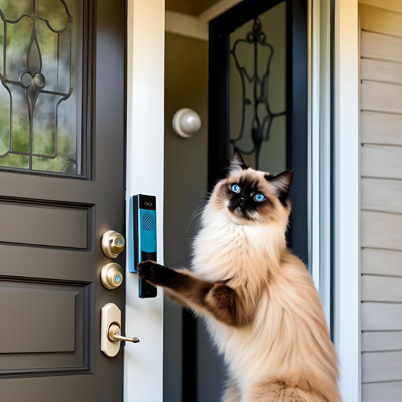 Himalayan Cat Rings Doorbell