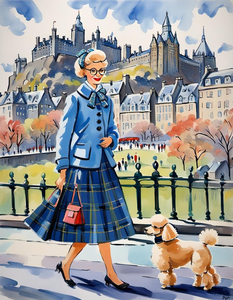 Fashionista and Poodle Stroll on Princes Street: Impressioni...