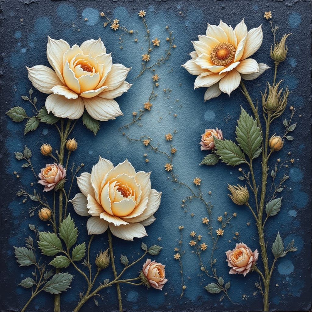 Monet-Style Flower Nocturne in Alcohol Ink