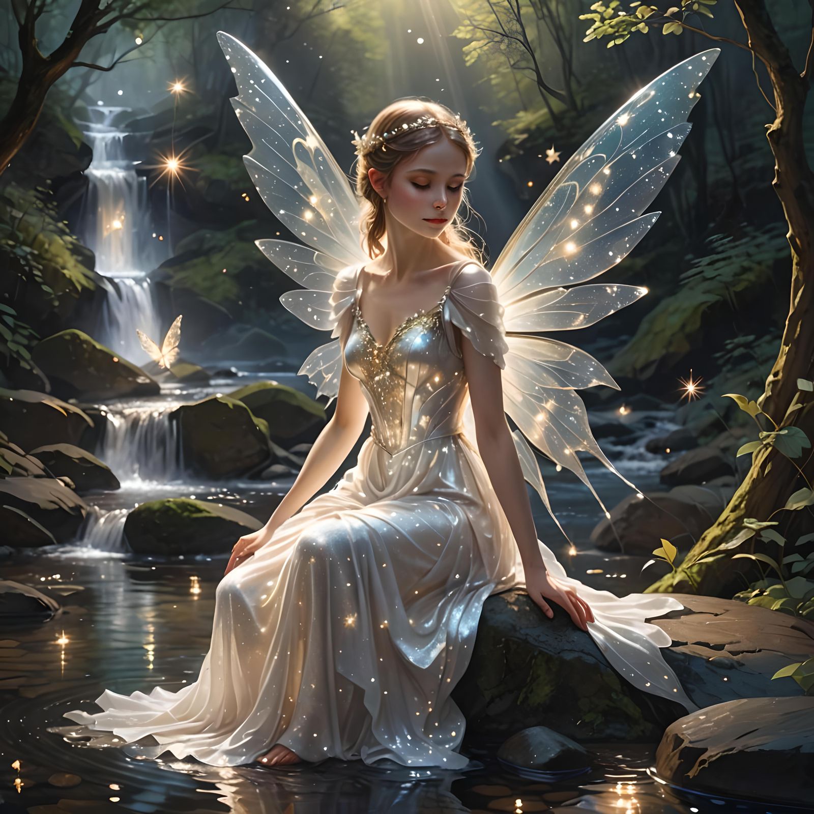 Lost Fairy by Glittering Stream