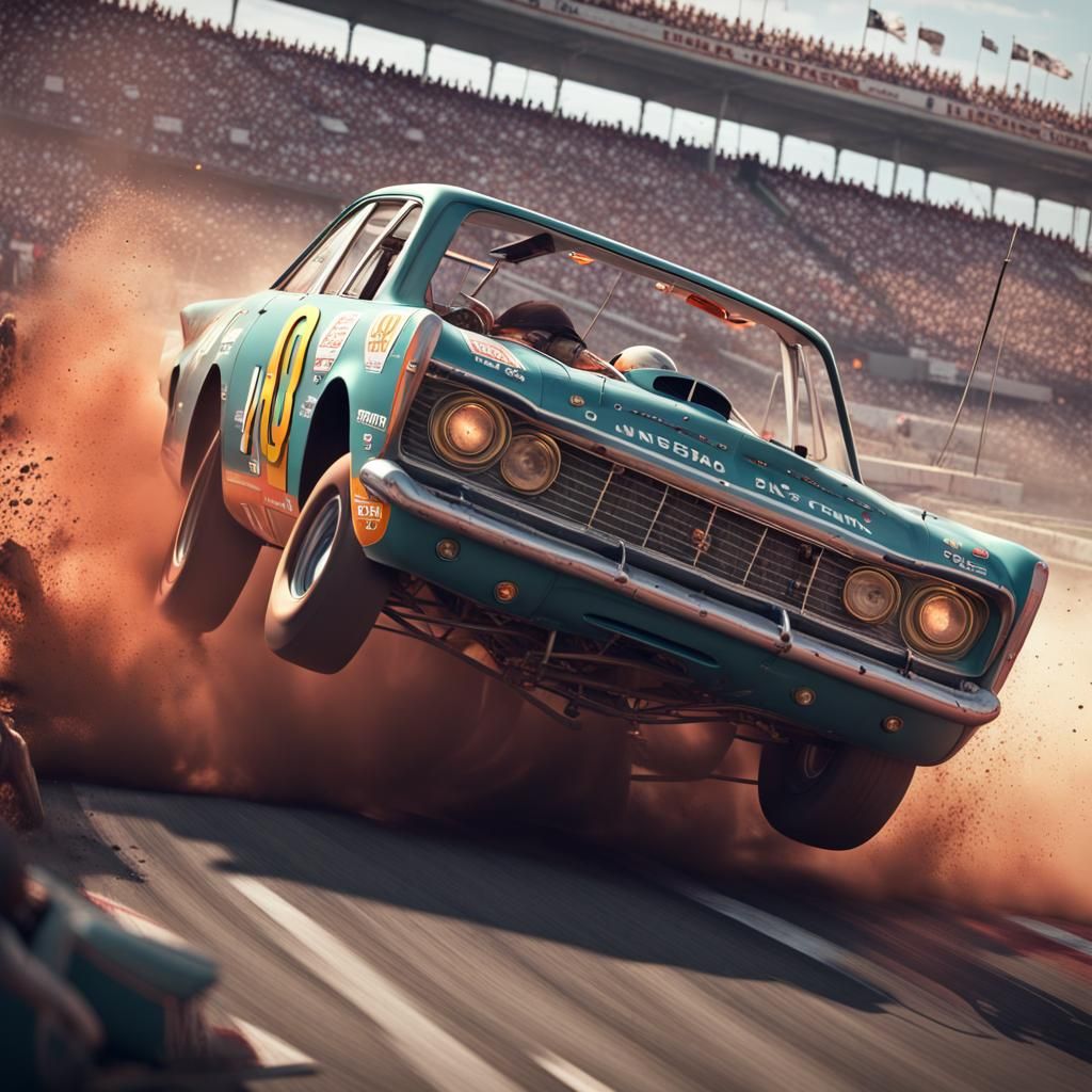 Daytona 1969 Stock Car Race Crash in 8K