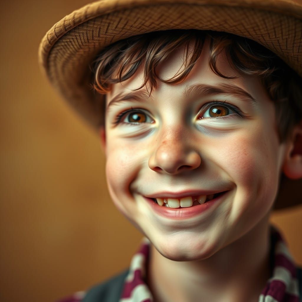 Spirited Young Adventurer in Classic Americana Style