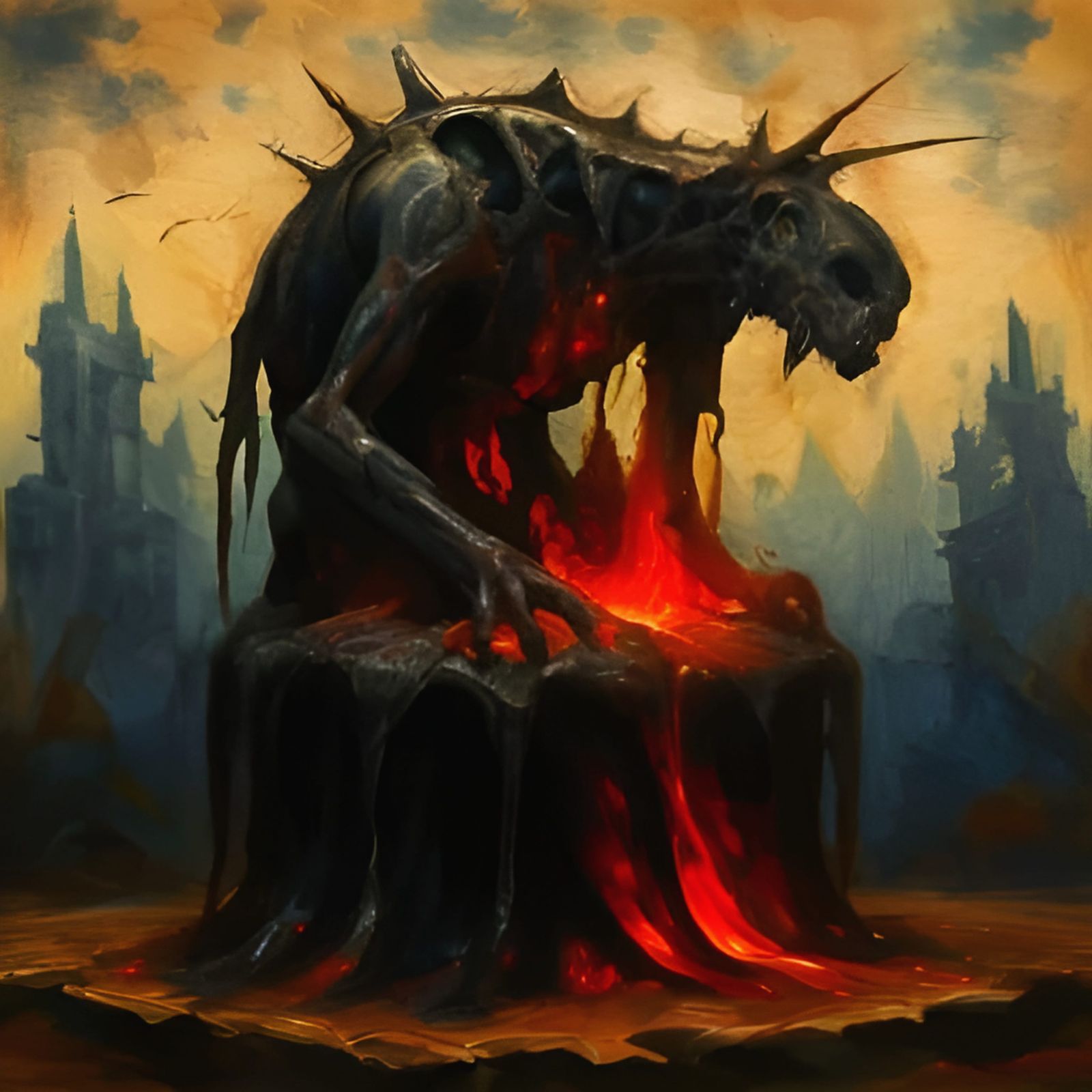 Grisly Underworld Creature With Falling Flesh