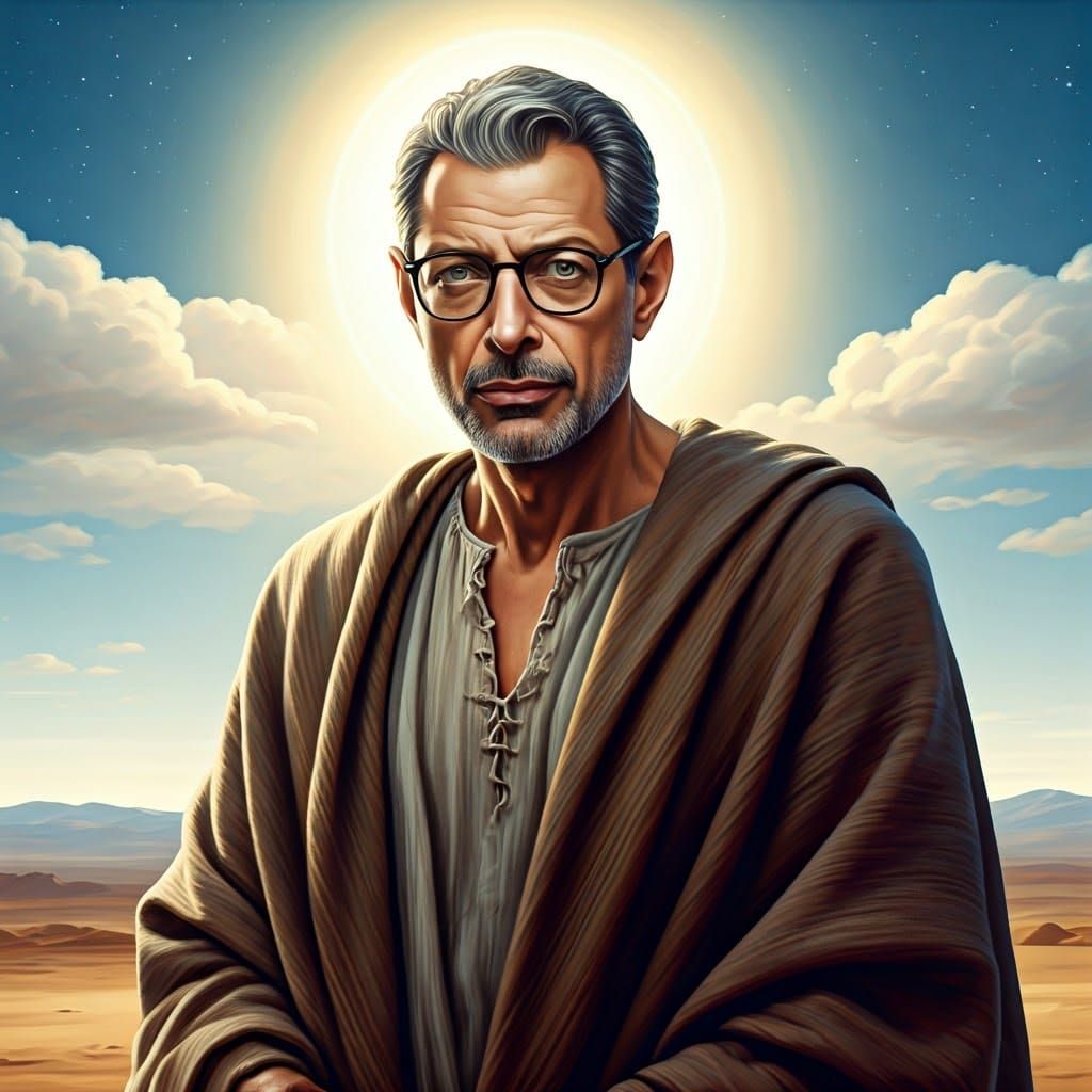 Jeff Goldblum as a Renaissance Religious Figure