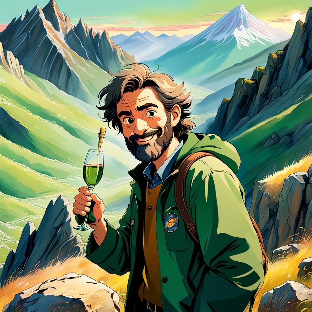 Italian Geologist Celebrates in Anime Style