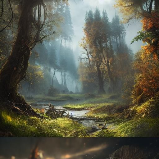 Majestic Tree in Mystical Forest Concept Art