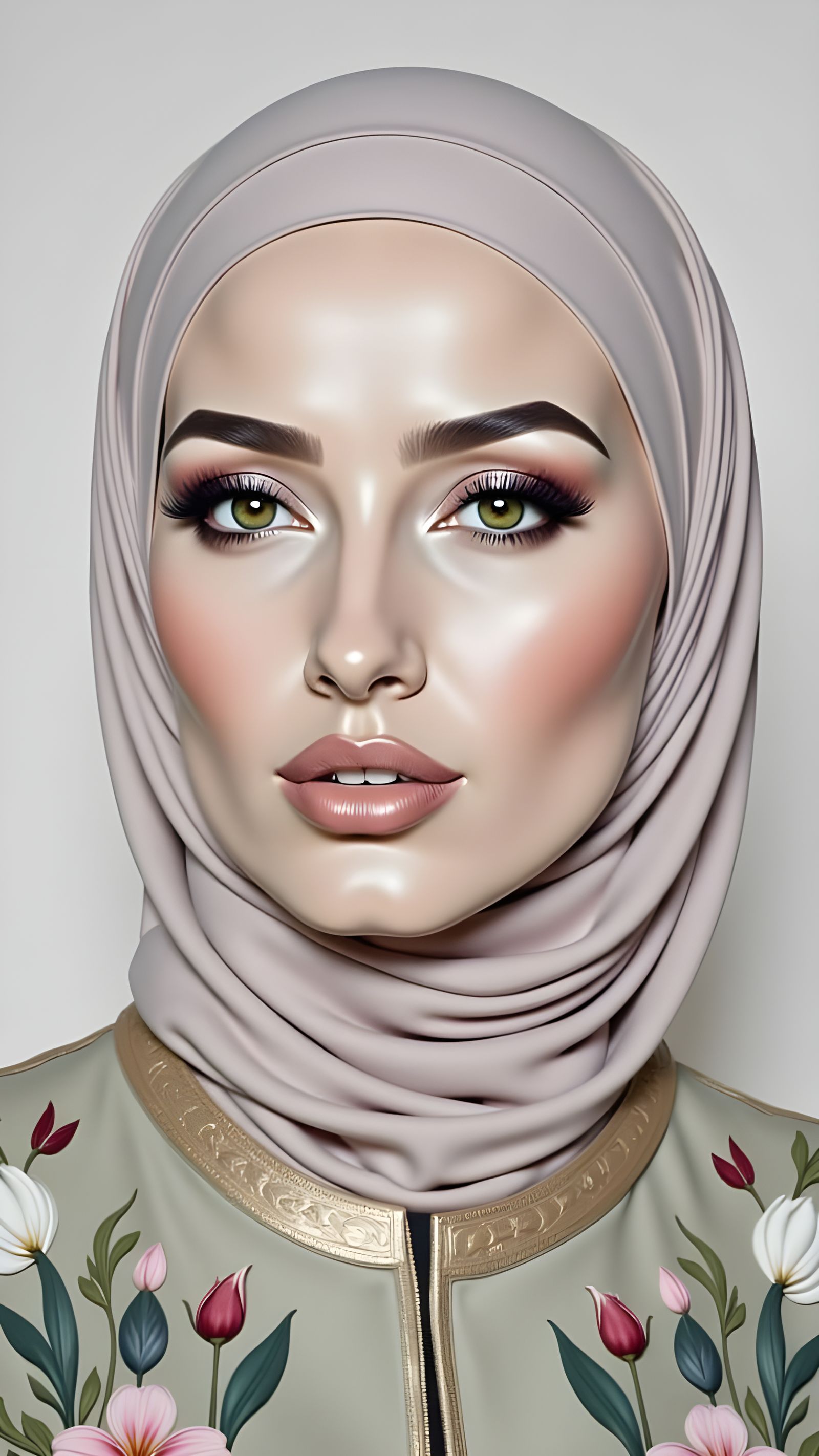 Surreal Portrait of a Beautiful Hijabi Woman