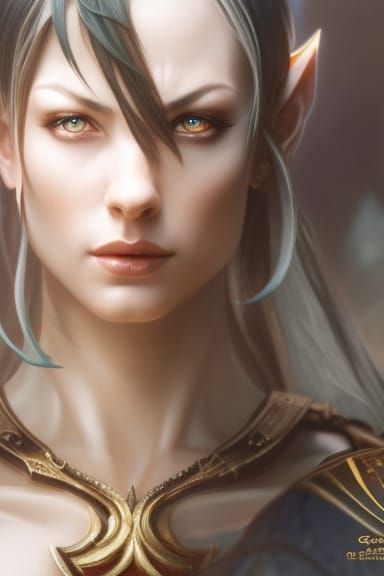 Dark and Light Elf Women: Fantasy Art