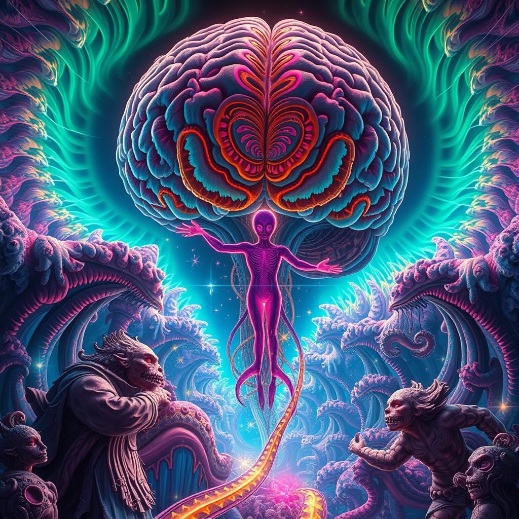 Chromatic Fractal Formations in Dystopian Style