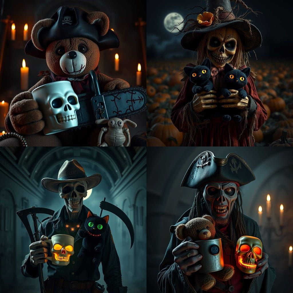 Ultra-Realistic Halloween Portrait: Dark & Cinematic