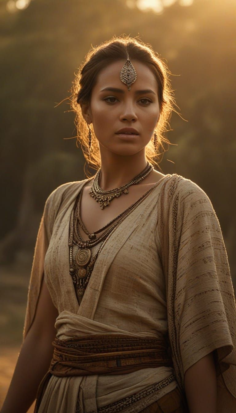 Tribal Goddess in Golden Light