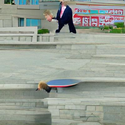 Skateboarding in North Korea: An AI Generated Image