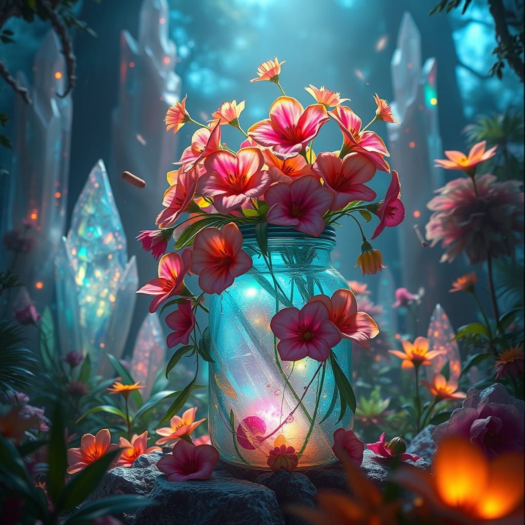 Crystal Forest Blooms in Ethereal Splendor