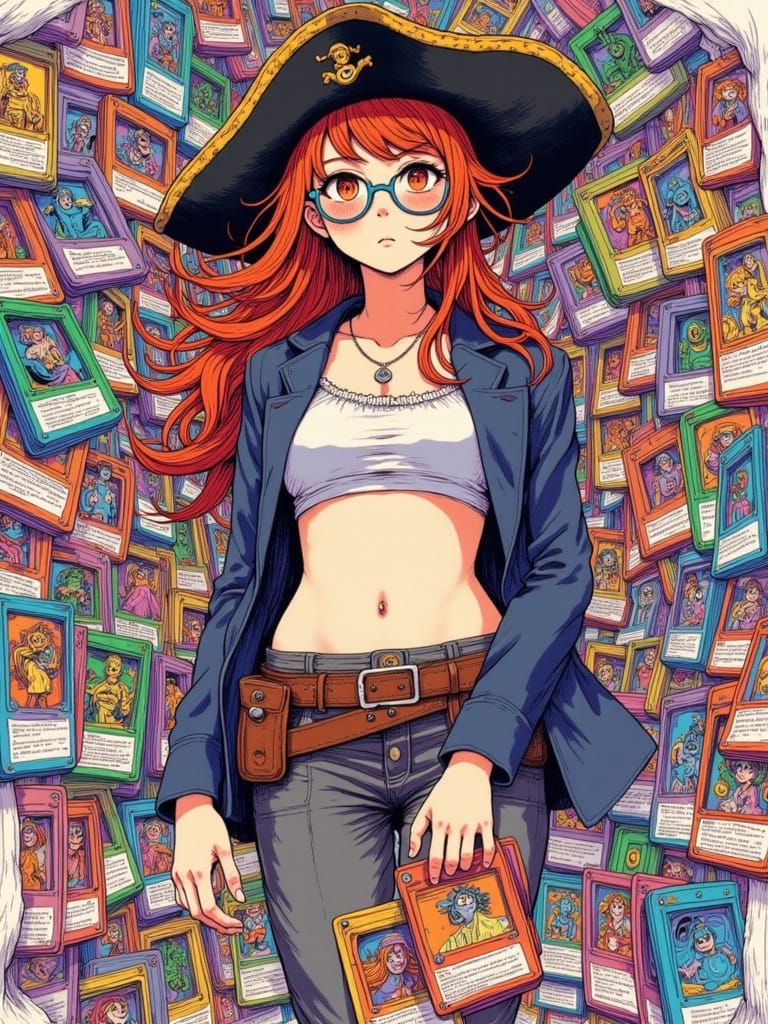Anime Pirate Showcases TCG Card Collection